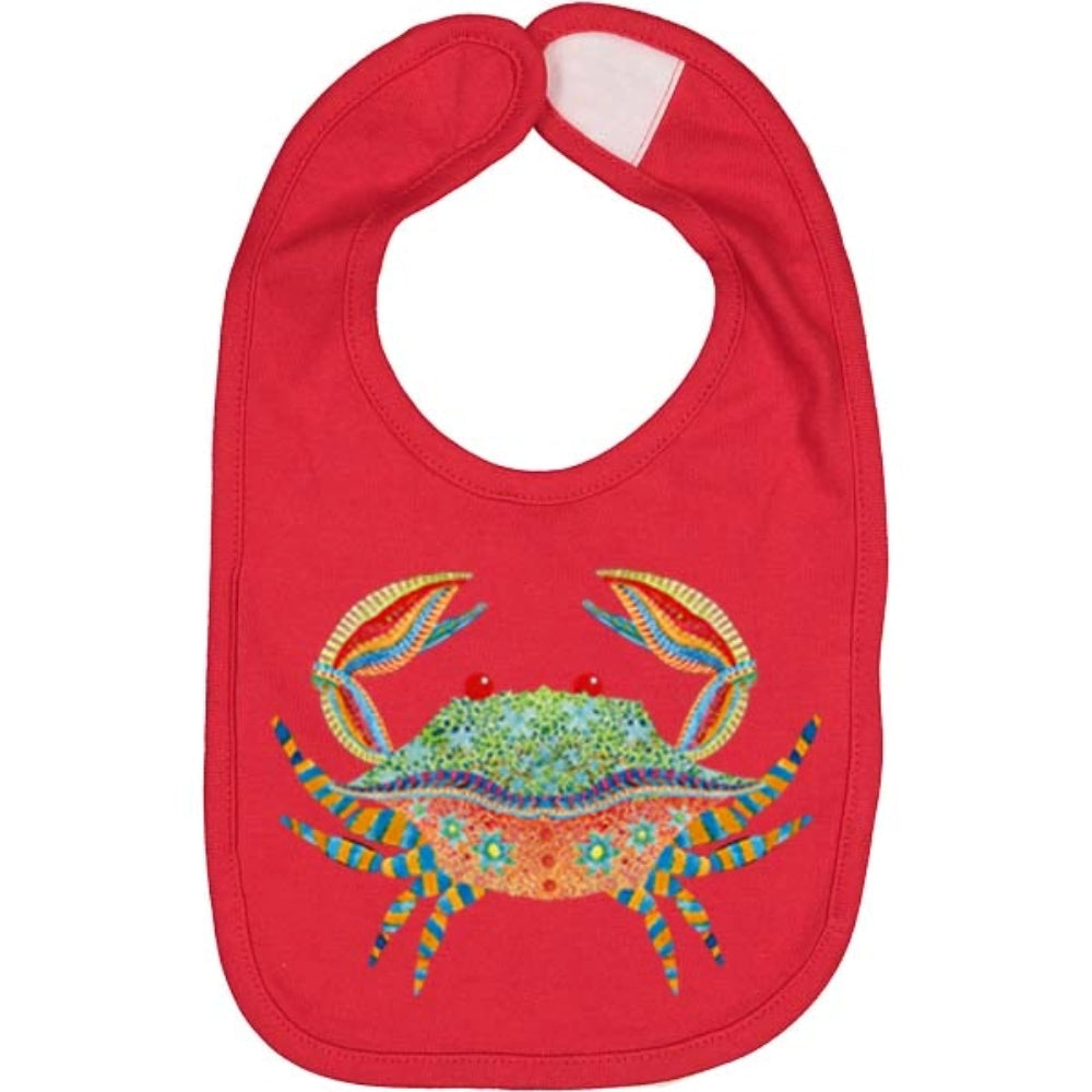 Boho Crab Baby Bib - Soft & Absorbent Organic Cotton Drool Bib for Infants & Toddlers - Perfect for Feeding, Teething & Messy Playtime - Cute & Stylish Unisex Design by B McVan Designs