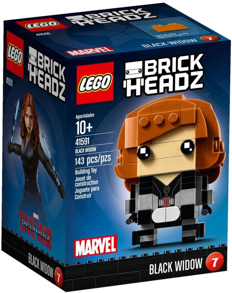 LEGO BrickHeadz Black Widow 41591 Building Kit - Avengers Superhero Collectible Toy for Kids & Adults - Perfect for Display, Gifts & Marvel Fans