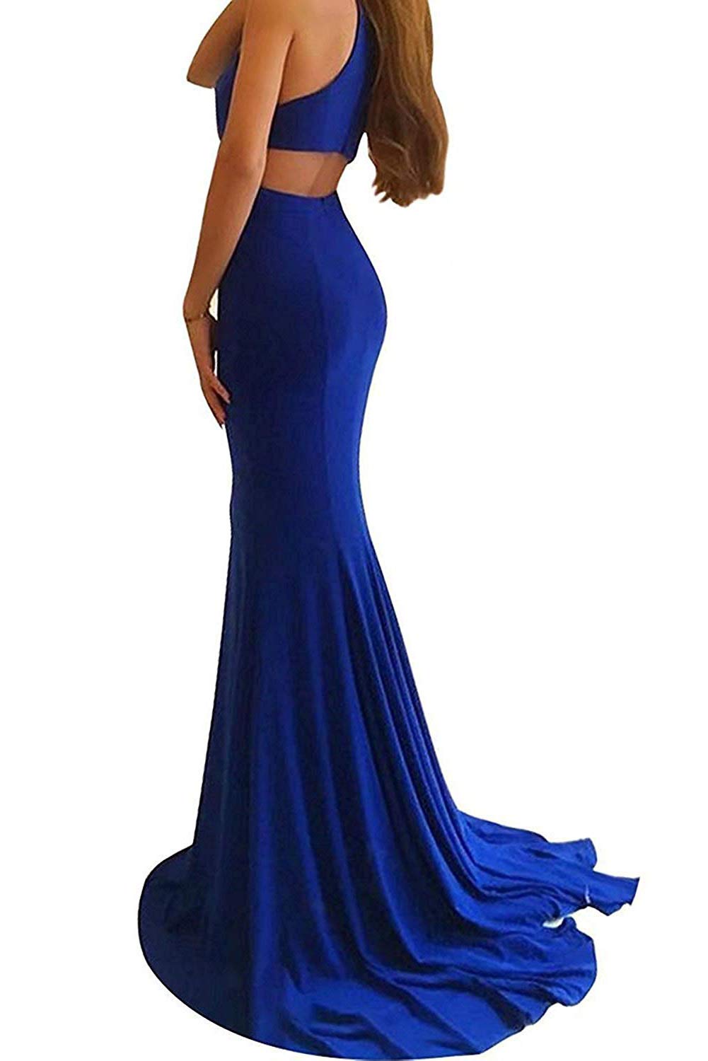 Elegant Women's Sheer Neck Mermaid Prom Dresses 2020 Long Evening Formal Gown with High Slit - Perfect for Homecoming, Ballroom Dance, and Special Occasions