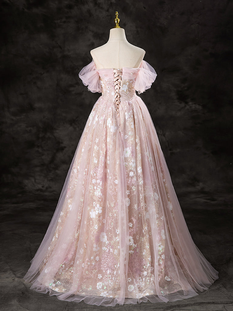 Elegant A-Line Off Shoulder Pink Dress for Women - Perfect for Summer Weddings, Parties & Date Nights