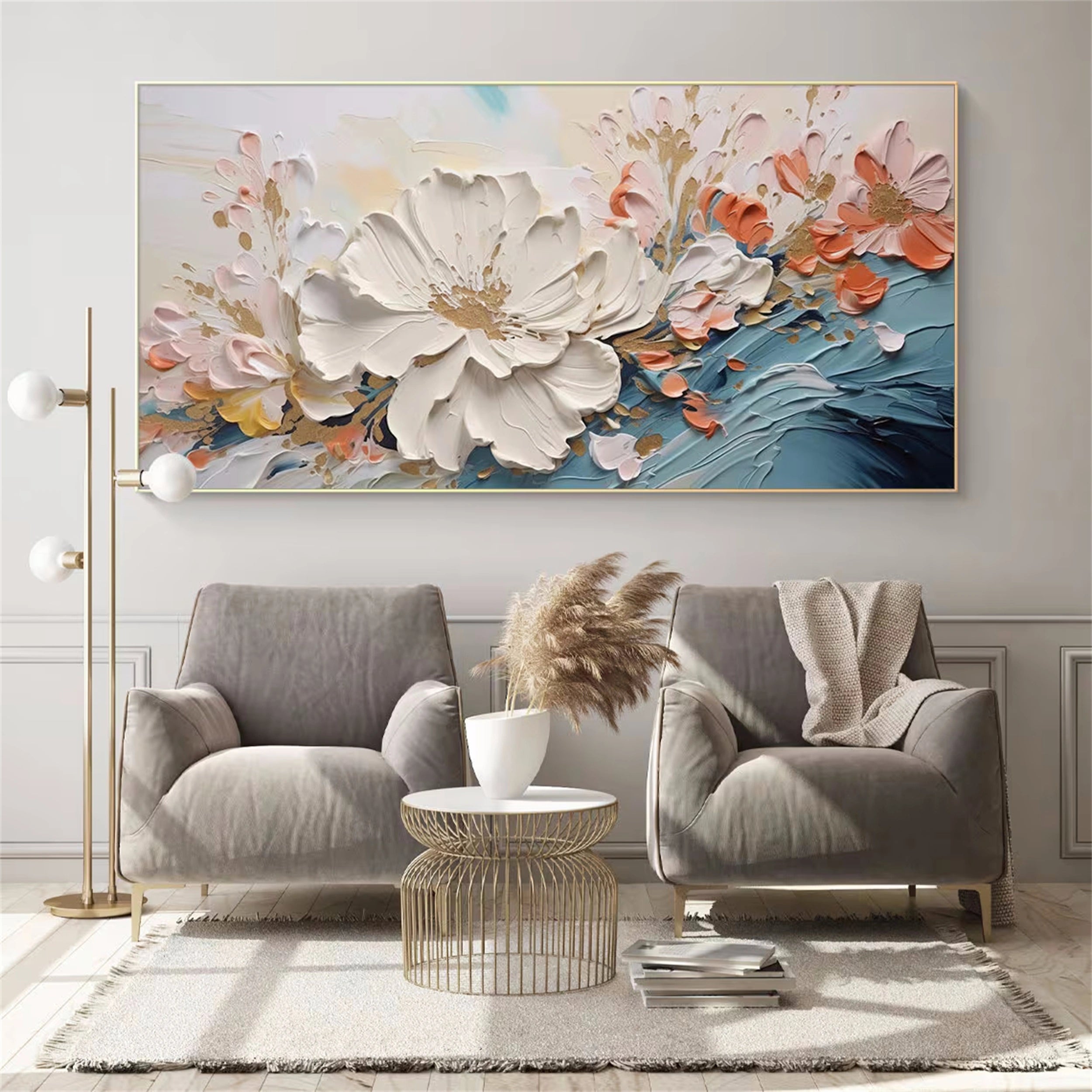 Beautiful Flower and Tree Painting #FT034 - Perfect for Home Decor, Office Wall Art, and Gift Ideas