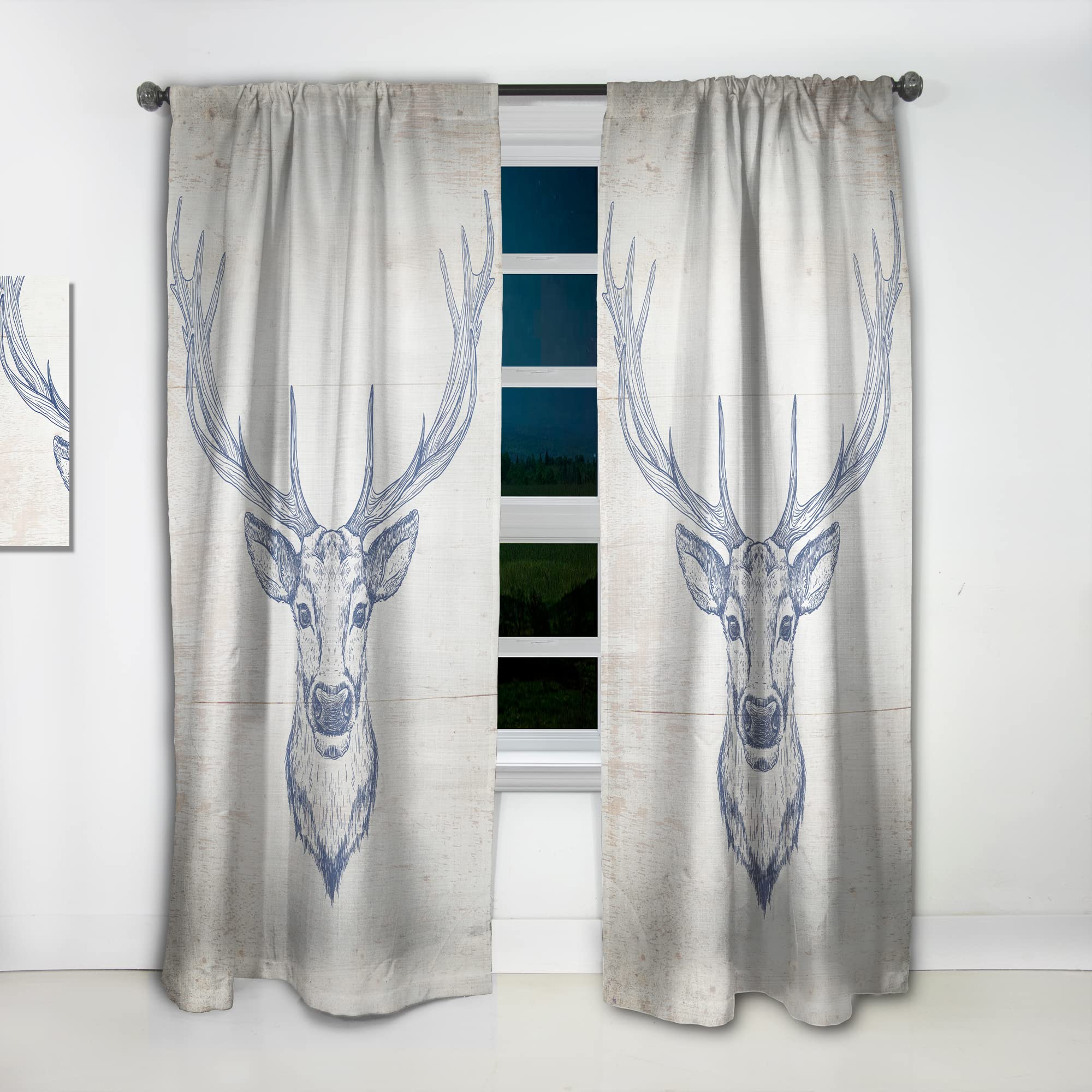 DesignQ Moroccan Orange Tiles Collage IV Thermal Insulated Curtains - 52x108 Inch Single Panel Window Drapes for Bedroom & Living Room - Energy Saving, Blackout, Home Decor