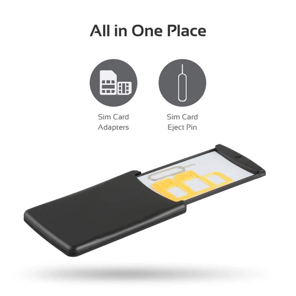 Universal SIM Card Holder & Memory Card Storage Box - Organize Micro, Nano, Standard SIM Cards - Portable Multi-SIM Organizer with Ejection Pin for Smartphones - Perfect for Travel, Business & Tech Enthusiasts