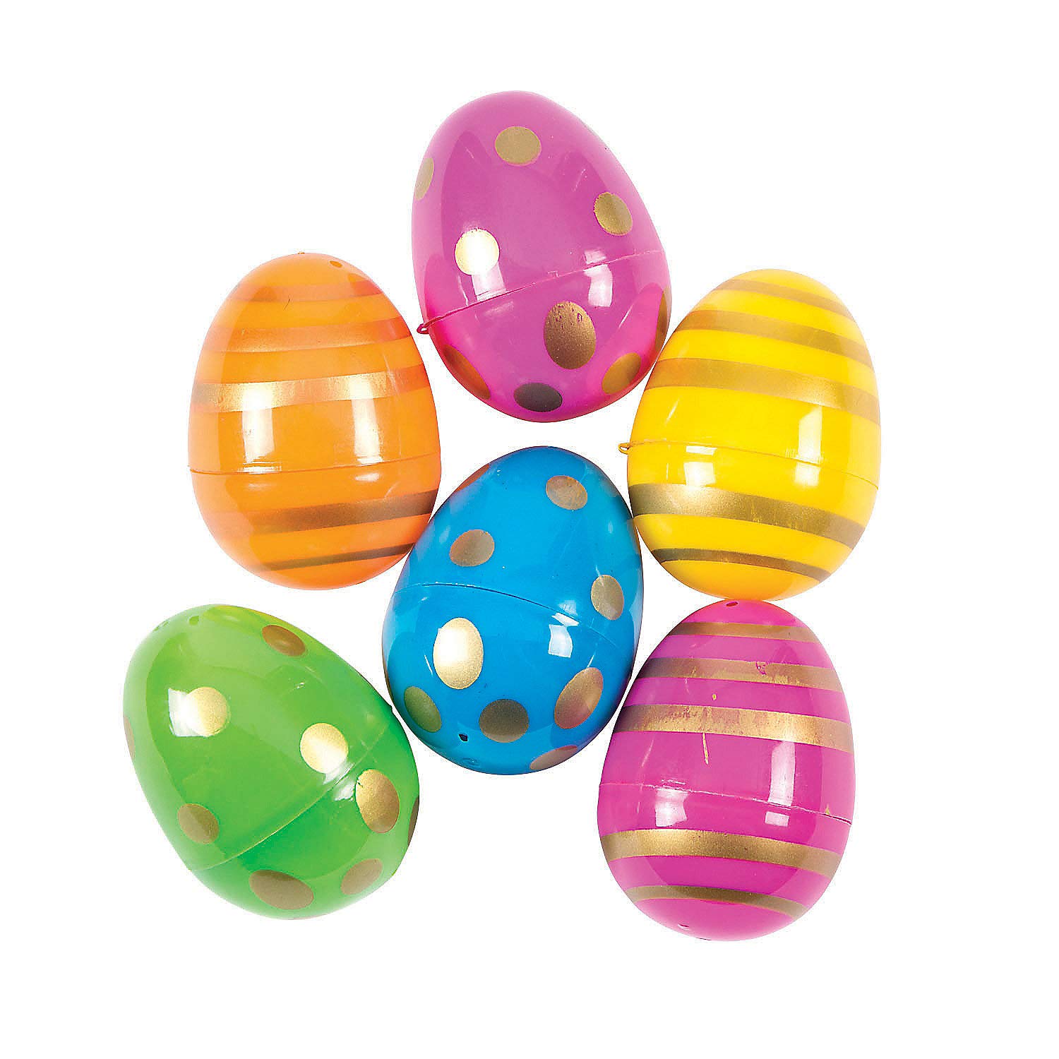 72-Piece Metallic Patterned Easter Eggs for Party Decorations, Egg Hunts, and Spring Celebrations