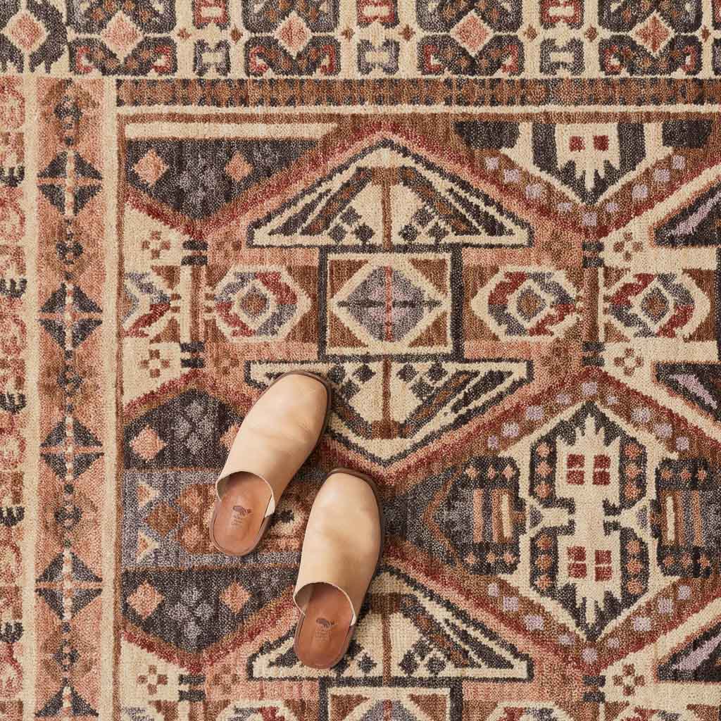 Handmade Danvi Hand Knotted Wool Area Rug - Non-Slip Traditional Persian Design for Living Room, Bedroom & Dining Room Decor