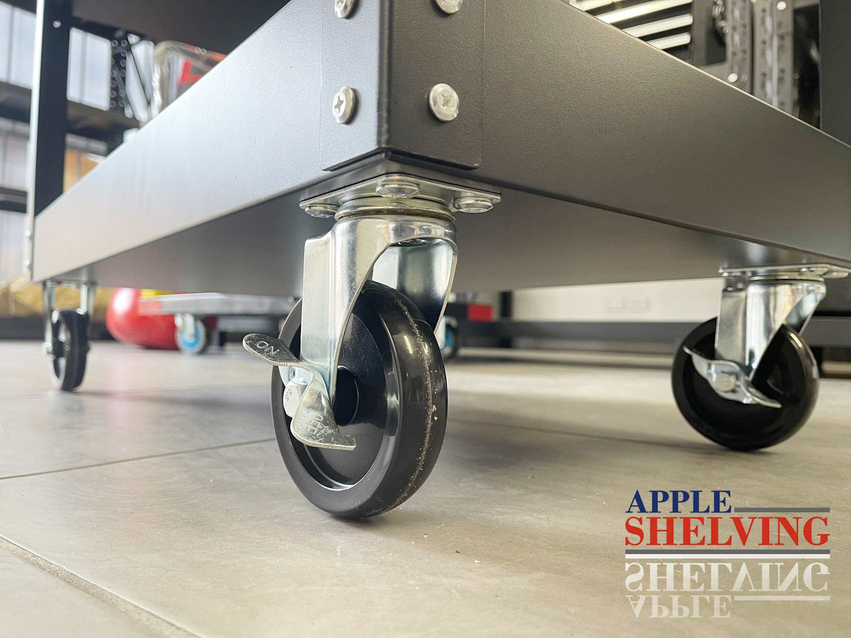 3 Tier Heavy Duty Rolling Cart with 50kg Load Capacity - Perfect for Warehouse, Retail, and Home Storage Organization