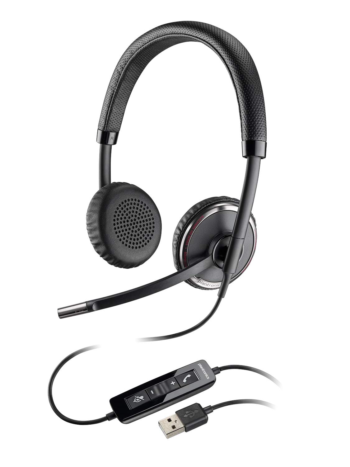 Plantronics C520-M Stereo USB Headset for PC - Noise Cancelling Microphone, Comfortable Ear Cushions for Office, Call Center & Remote Work