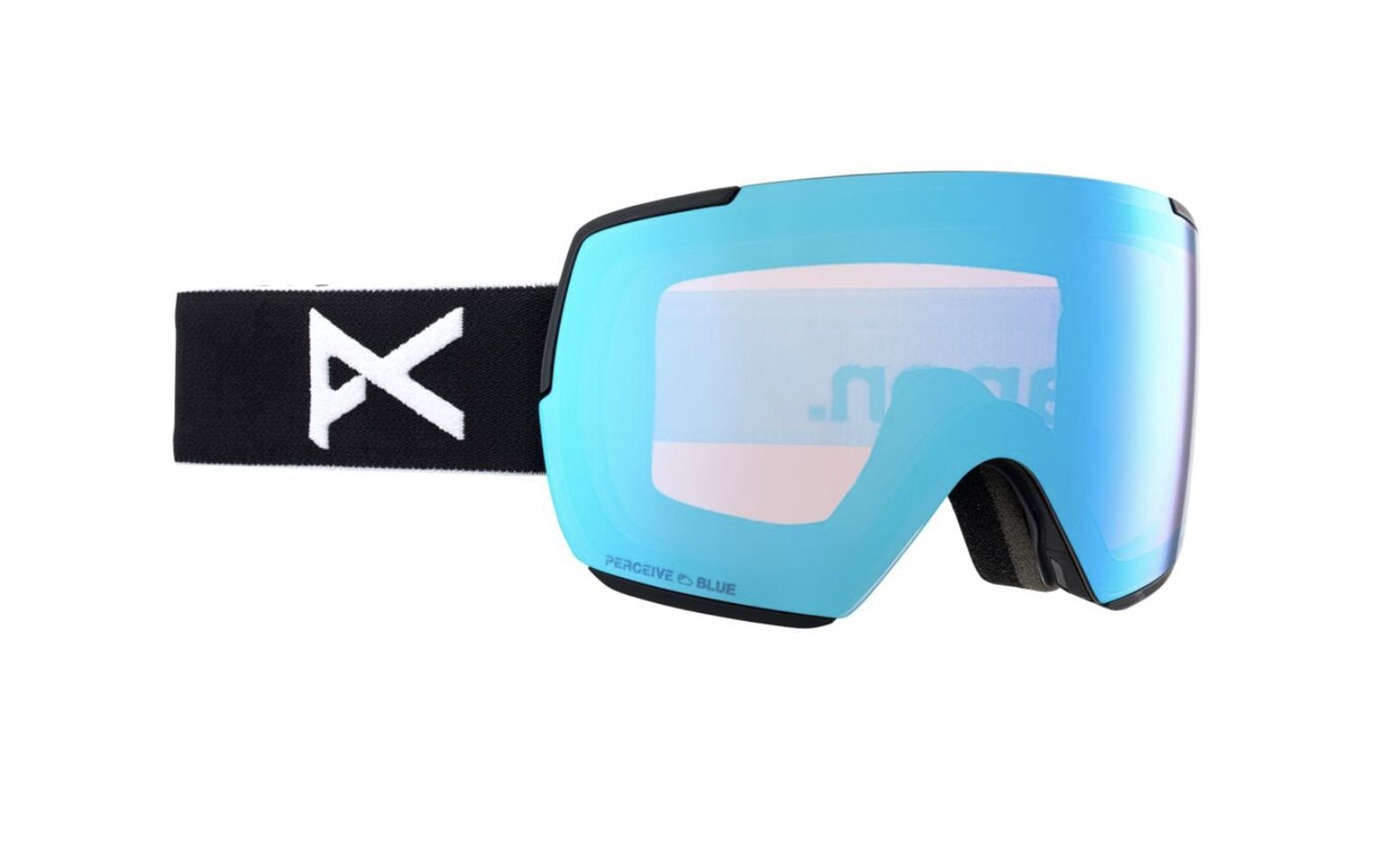 Anon M5S Toric Low Bridge Ski Goggles - Black with Perceive Variable Blue Lens for Enhanced Vision | Perfect for Snowboarding & Winter Sports
