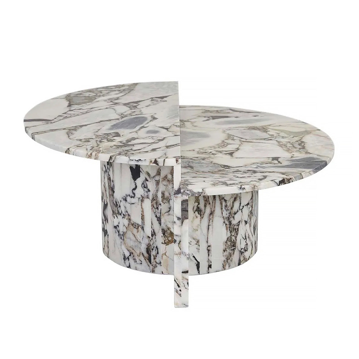 Elle Lune Modern Coffee Table - Mid-Century Style Living Room Furniture with Storage Shelf - Perfect for Small Spaces, Apartments & Home Decor