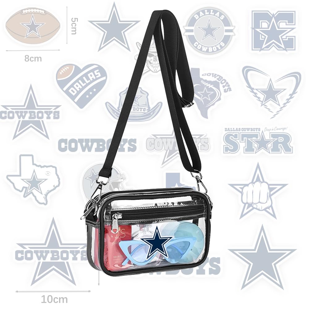 Clear Crossbody Bag for Women - Waterproof Stadium Purse with Removable Straps for Concerts, Sports & Beach - Perfect for Music Festivals, Travel & Outdoor Events