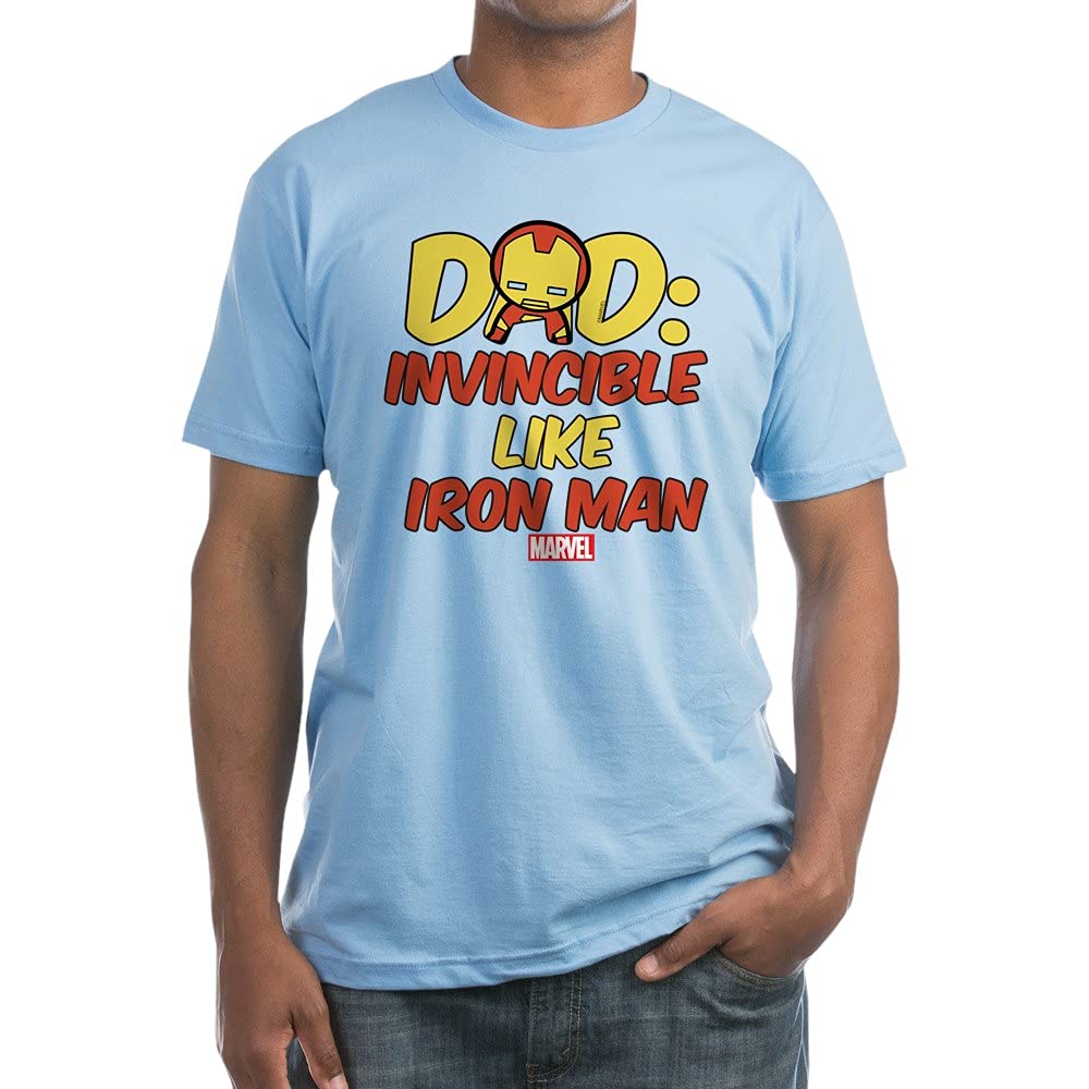 Invincible Iron Man Dad Fitted T-Shirt | Superhero Graphic Tee for Men | Cool Gifts for Father's Day & Marvel Fans