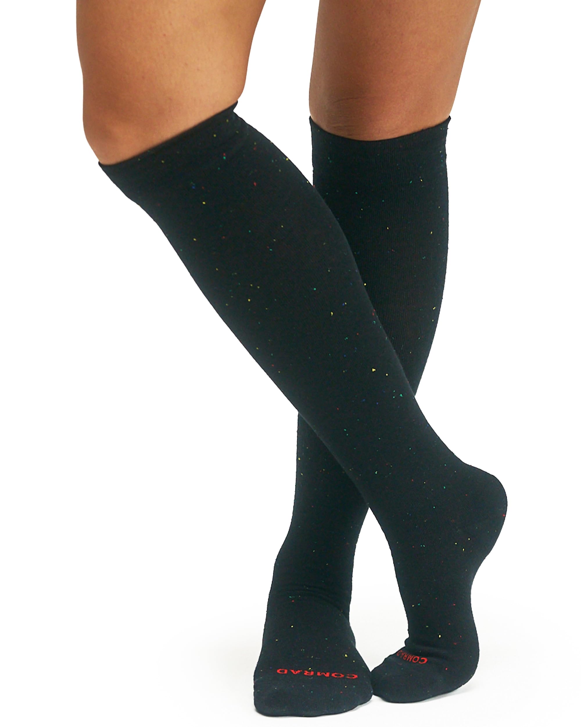 Comrad Recycled Cotton Knee High Compression Socks 15-20mmHg - Soft Breathable Support Socks for Men & Women - Perfect for Travel, Running & Varicose Vein Relief