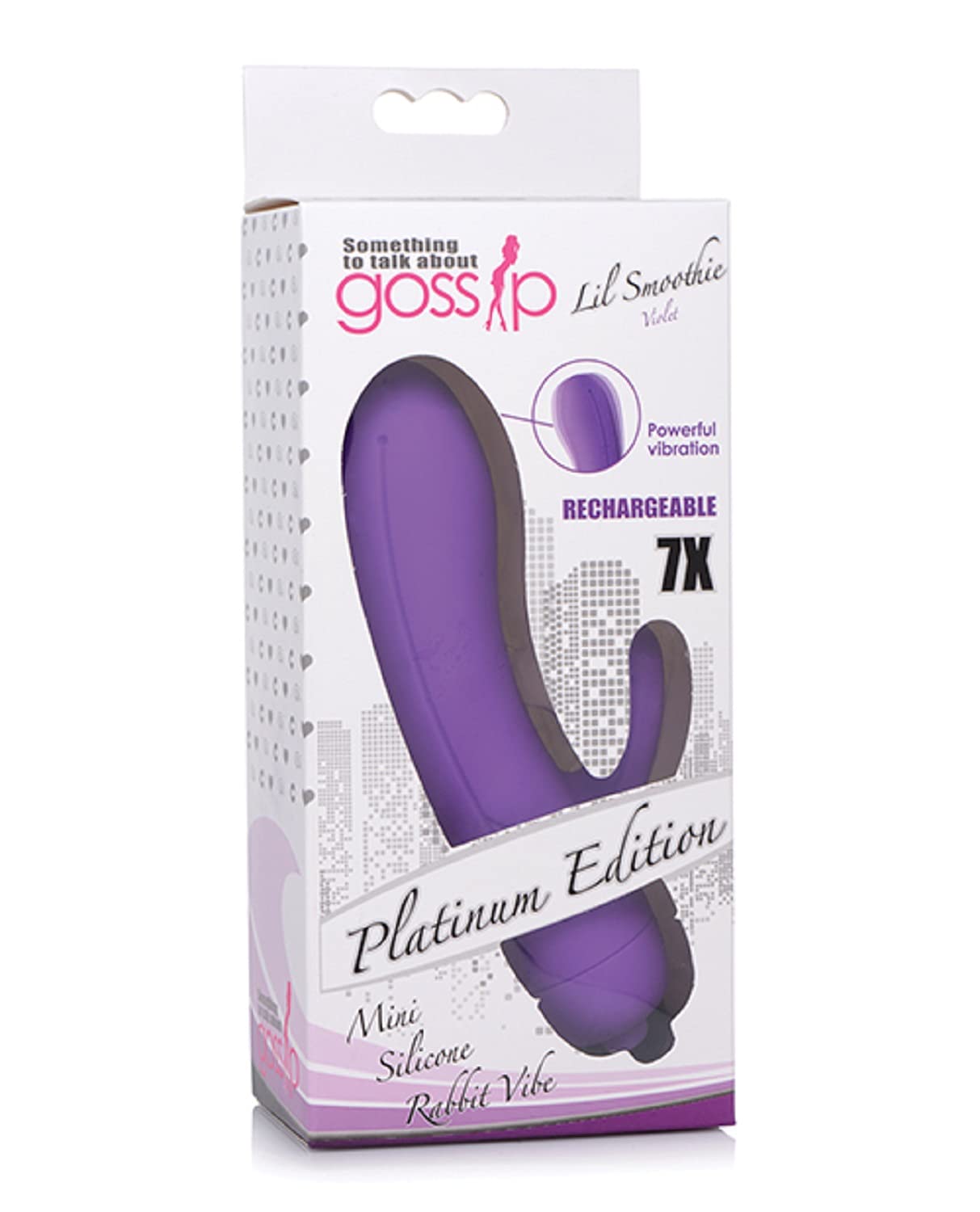 7X Rechargeable Mini Silicone Rabbit Vibrator - 7 Vibration Modes G-Spot & Clitoral Stimulator for Women | Waterproof & Wireless Adult Sex Toy | Perfect for Solo Play, Couples & Sensual Massage | Violet