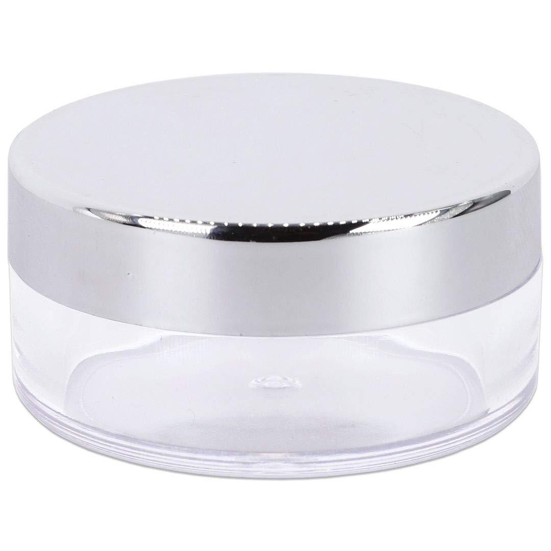Beauticom 10ml (0.35oz) Clear Plastic Jars with Silver Lids - Leakproof Cosmetic Containers for Lotion, Cream & Ointment Storage (1000-Pack) - Ideal for DIY Beauty Products, Travel Toiletries & Small Craft Organizers
