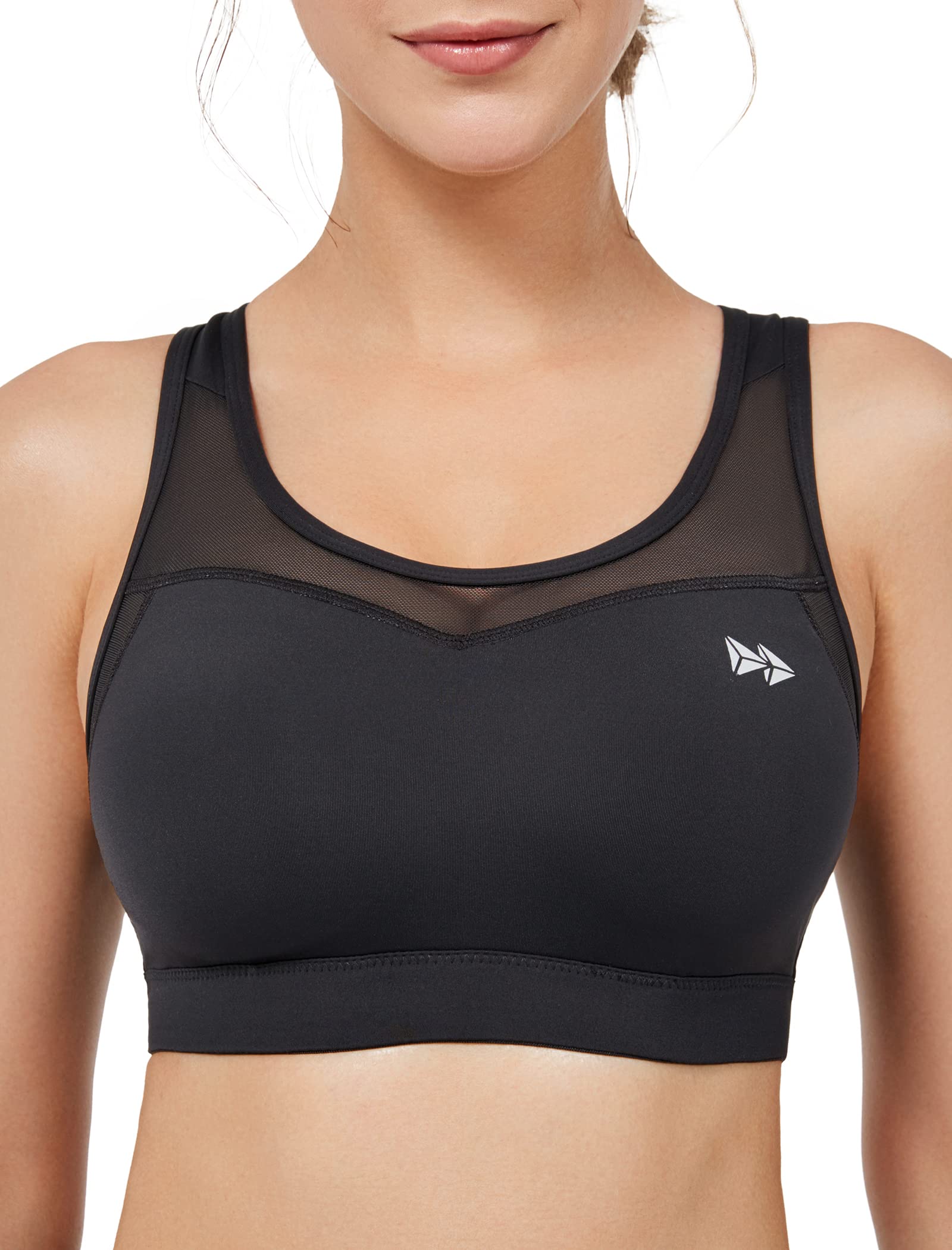 Yvette High Impact Sports Bras for Women - Plus Size Racerback Workout Bra with Medium Support - Ideal for Running, Fitness & High-Intensity Training - Perfect for Gym, Yoga & Active Lifestyles