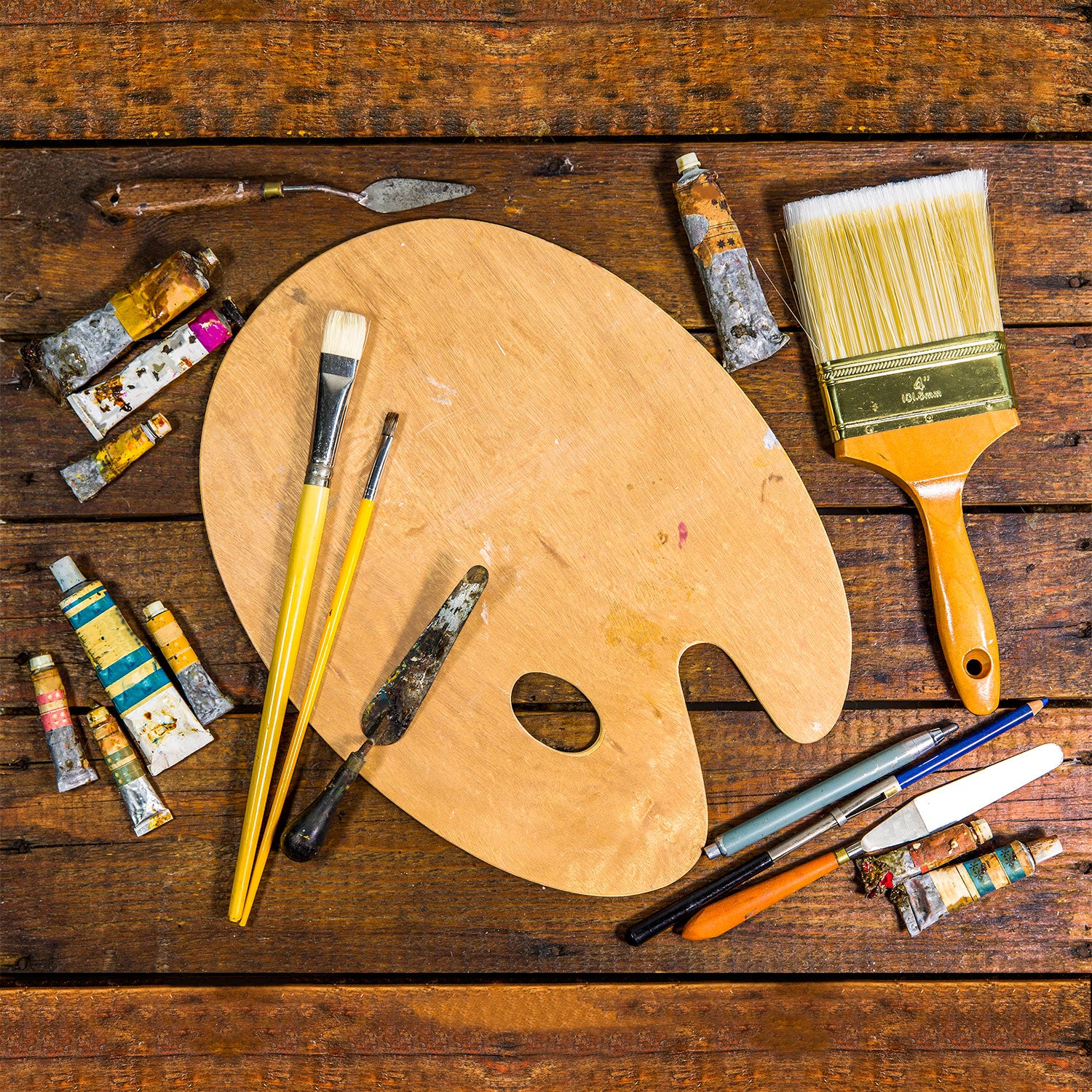 U.S. Art Supply 8 x 12 Inch Large Wooden Oval Artist Painting Palette - Pack of 3 - Professional Wood Paint Mixing Tray for Acrylic, Oil & Watercolor - Perfect for Artists, Students & Kids - Ideal for Studio, Classroom & Home Art Projects