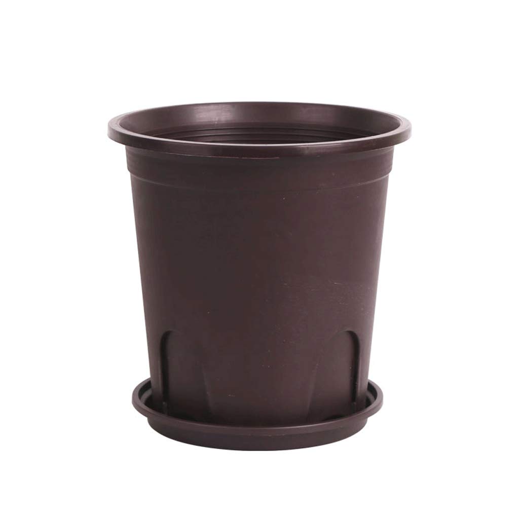 5-Pack Large Thick Plastic Flower Pots - Creative Resin Plant Containers for Orchids, Pansies & Household Plants (Size 4) - Ideal for Indoor Gardening, Balcony Decor & Outdoor Landscaping
