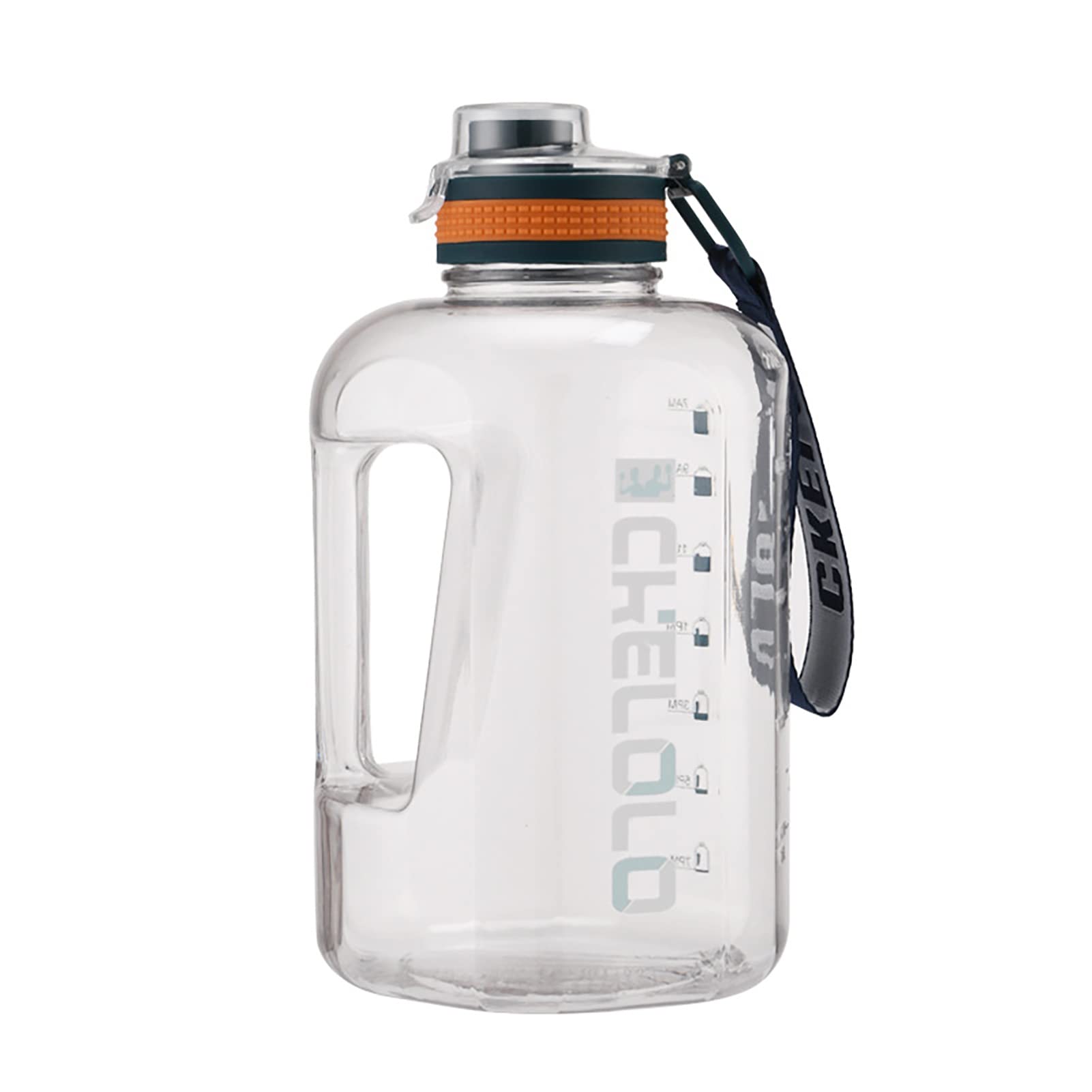 SANWOOD 1600ml & 2200ml Large Capacity Sports Water Bottle - BPA Free, Durable, Food Grade Plastic Drinking Cup with Ergonomic Handgrip - Transparent Water Jug for Gym, Hiking, Camping & Outdoor Activities