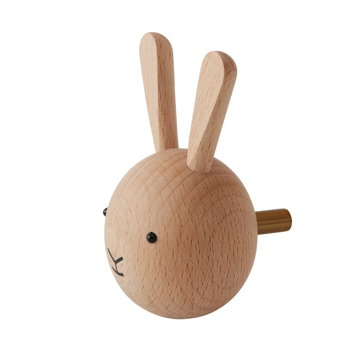 OYOY Mini Wall Hook - Cute Rabbit Shaped Wooden Hooks for Hanging Keys, Hats & Coats - Perfect for Nursery, Bedroom or Entryway Organization