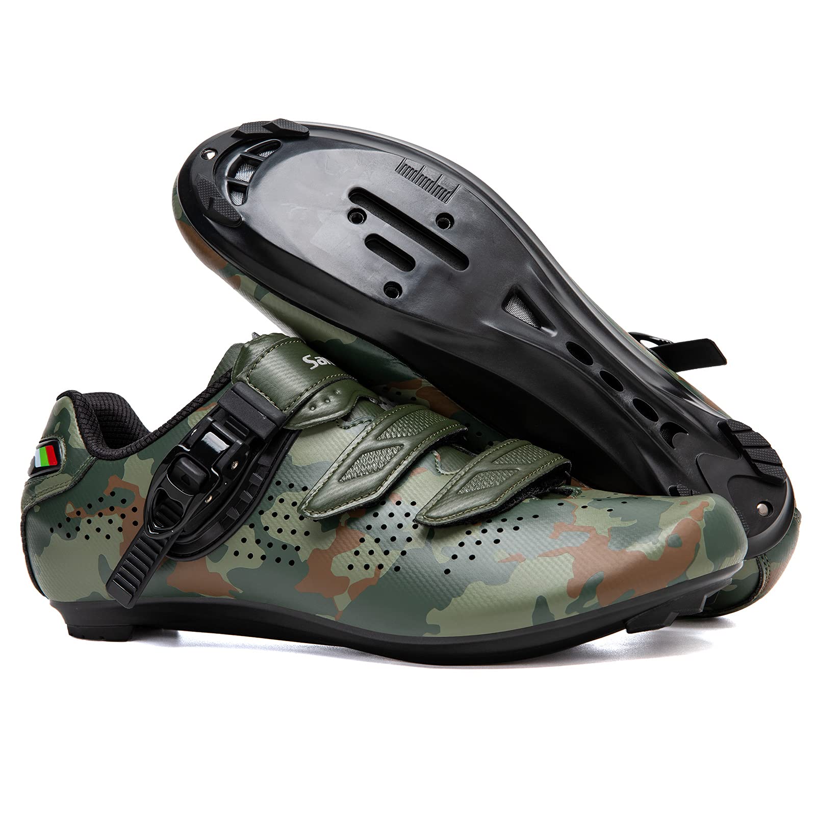 **Santic Men's & Women's Road Cycling Shoes - Lightweight, Breathable for Indoor & Outdoor Bike Riding - Perfect for Spinning, Commuting & Training**
