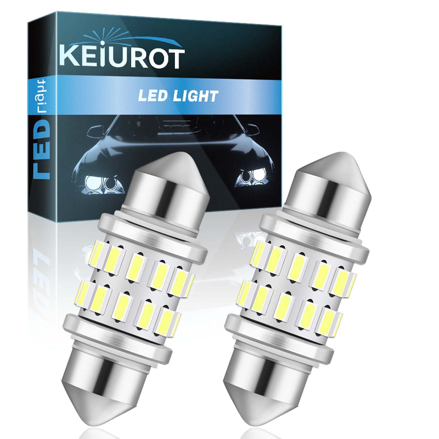 31MM 12V Marine LED Navigation Lights - White Festoon Boat Bow & Anchor Lights for Boats, Yachts, Sailboats (Pack of 2) | Perfect for Night Cruising, Docking & Water Safety