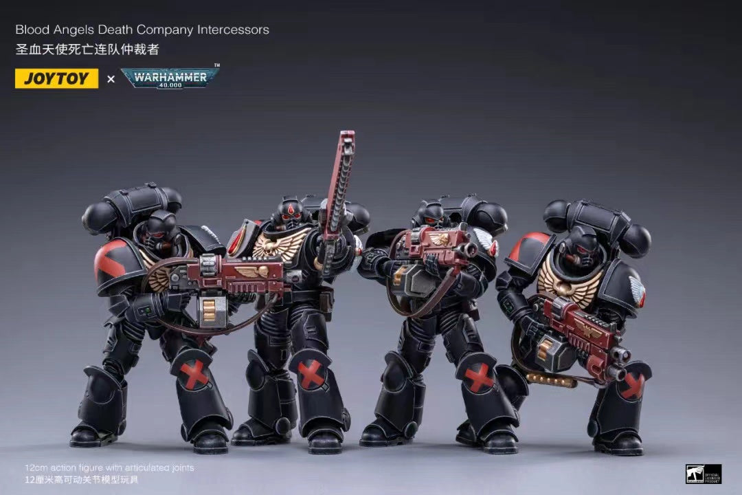 JOYTOY 1/18 Scale Warhammer Blood Angels Action Figure Set (4PCS) - Perfect for Warhammer 40K Collectors, Tabletop Gaming & Display