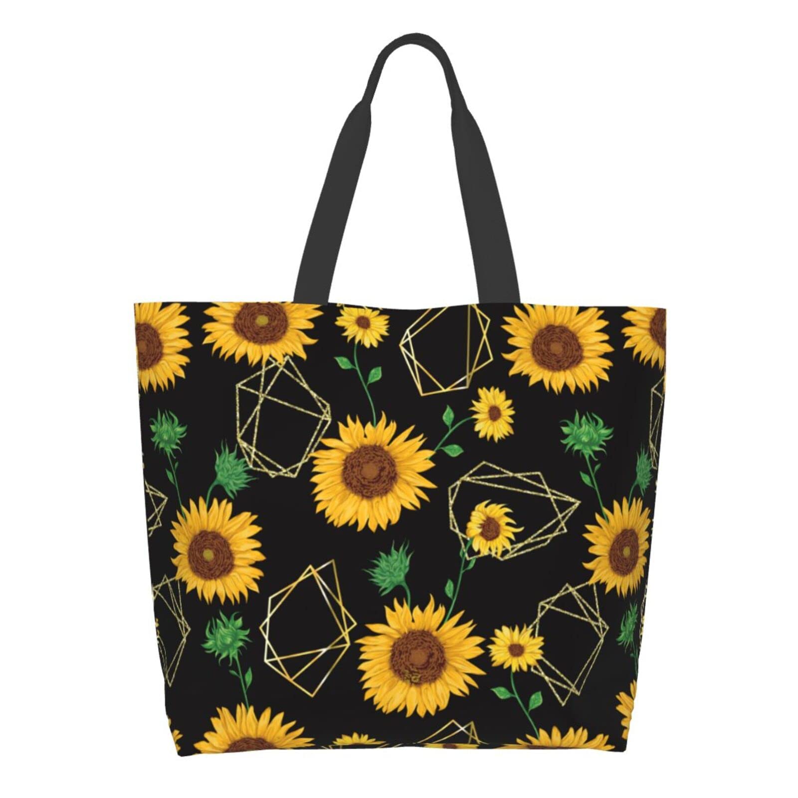 Eco-Friendly Large Canvas Tote Bag - Reusable Foldable Washable Shopping Bag with Sturdy Handles | Perfect for Groceries, Beach Trips & Daily Errands