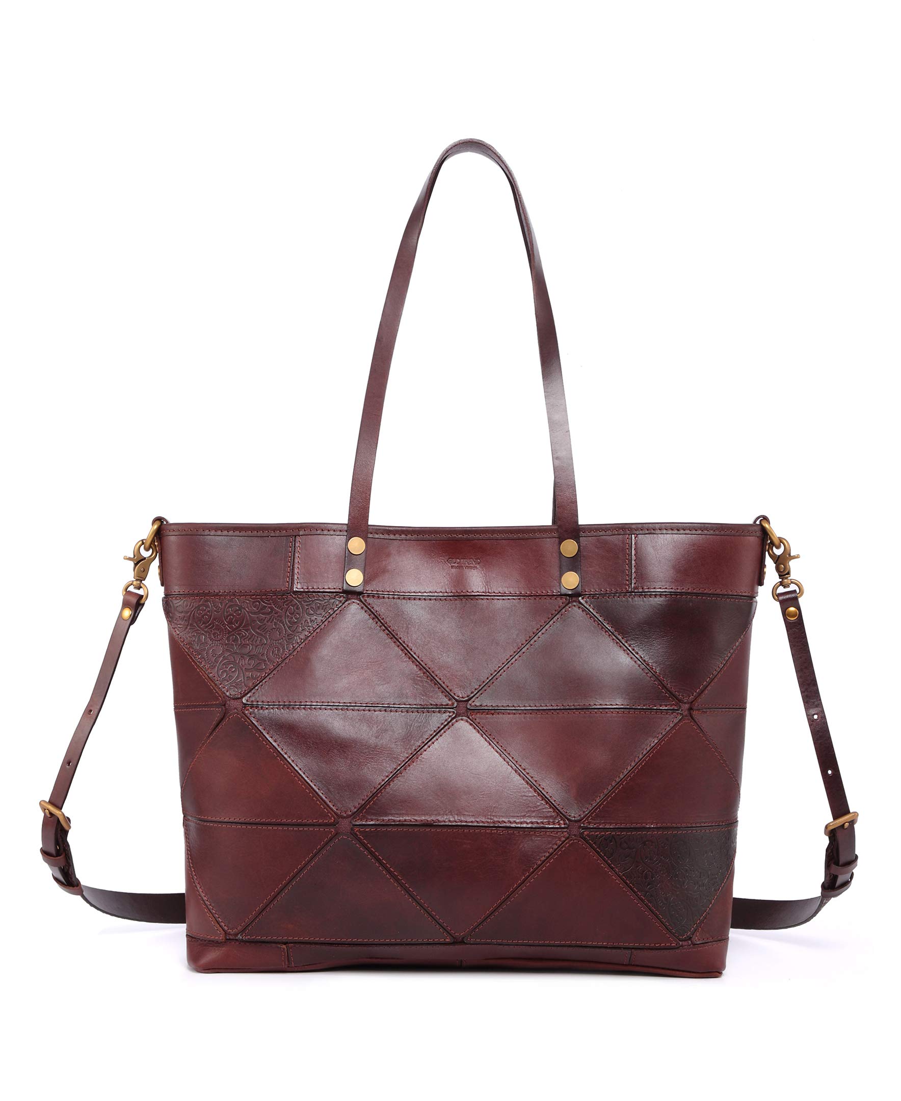 Genuine Leather Prism Tote Bag for Women - Stylish & Durable Designer Handbag for Work, Travel & Everyday Use