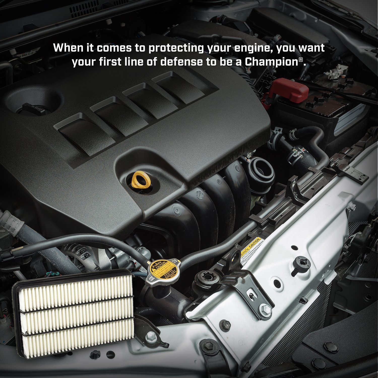 Champion CAP7351 High-Performance Engine Air Filter for Cars & Trucks - Improves Fuel Efficiency & Engine Protection