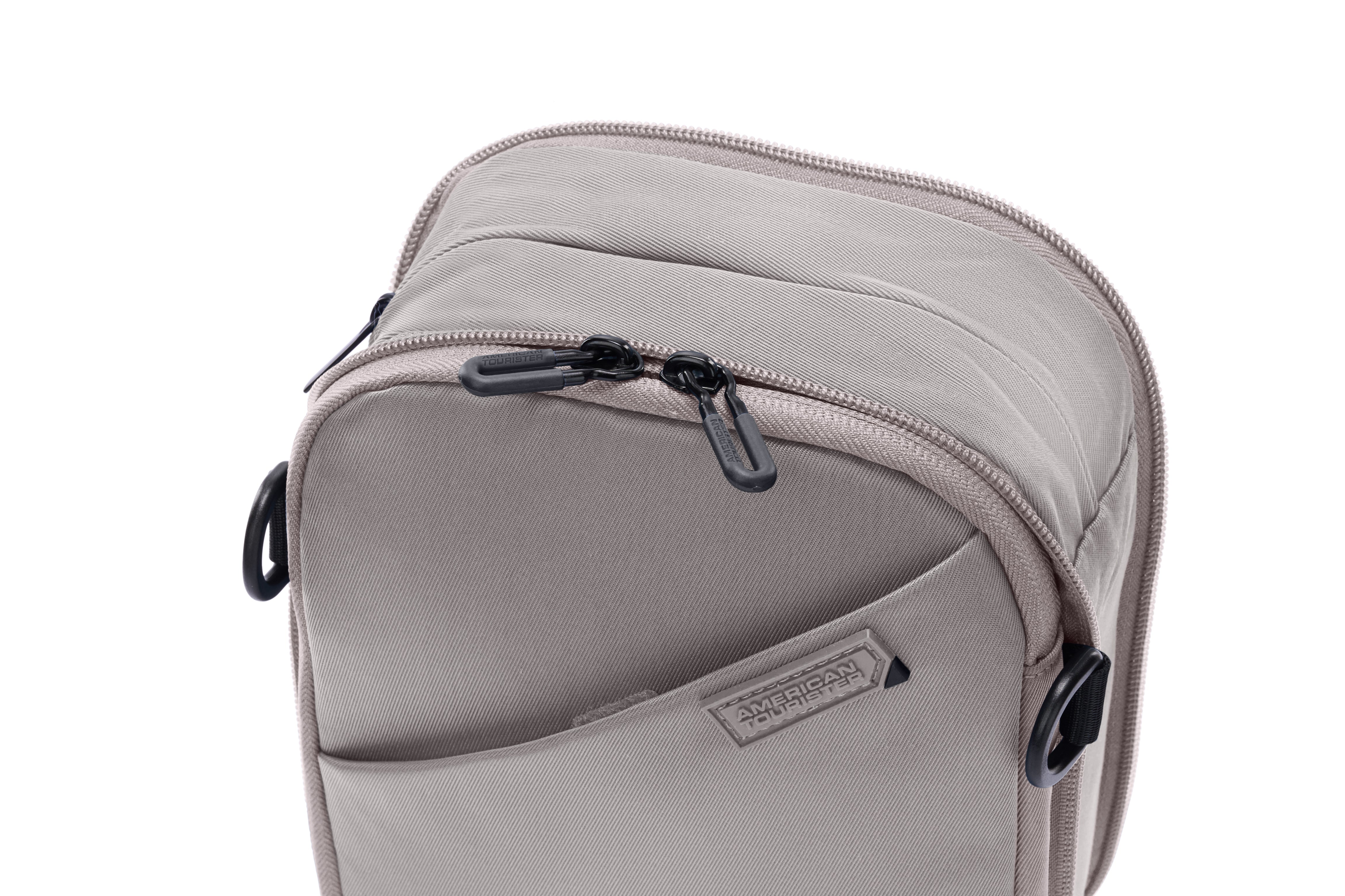 American Tourister Vega 3.0 Orbit Crossbody Bag - Lightweight Travel Purse for Women, Adjustable Shoulder Strap, Durable Nylon (Beige) - Perfect for Daily Commute, Shopping & Weekend Getaways