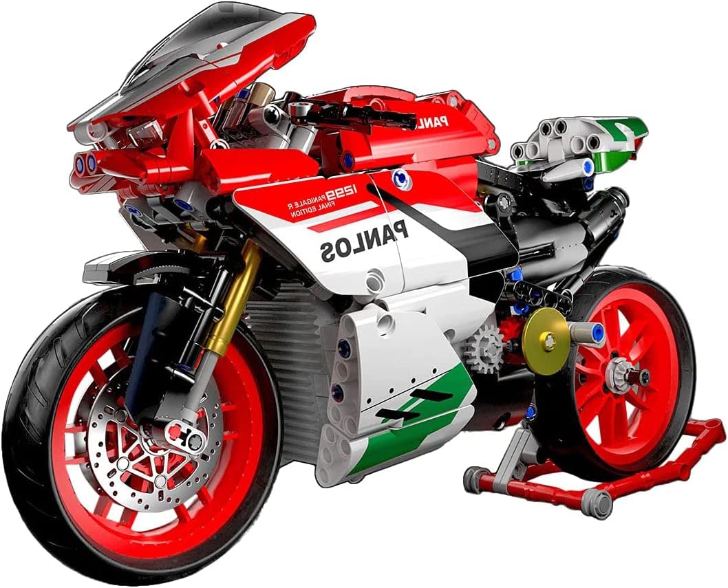 **Ducati 1299 Motorcycle Building Blocks Set - 803 Pieces Technic-Compatible Construction Toy for Kids & Adults | Supermoto Vehicle Model for Display & Play**