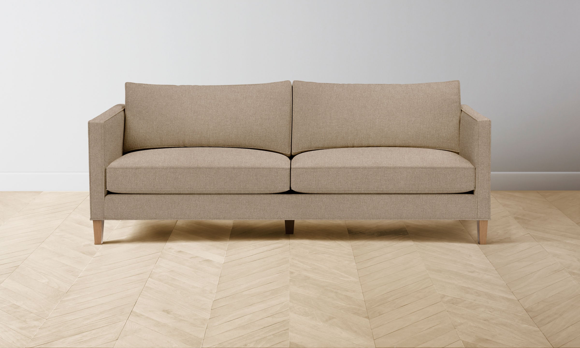 Premium Crosby Sofa - Italian Brushed Wool Upholstery, Modern Luxury Living Room Furniture for Home & Office Comfort