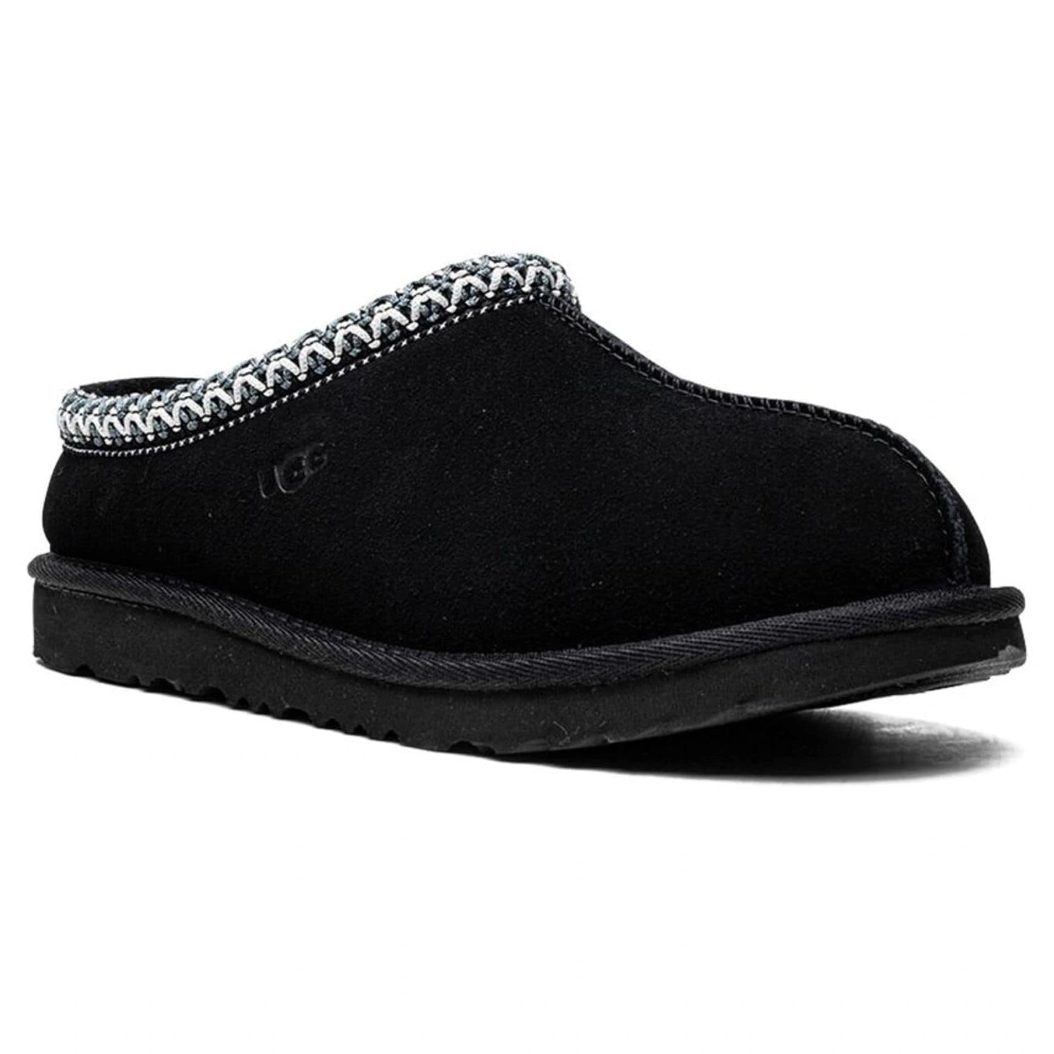 UGG Tasman II Kids Slippers - Black | Cozy House Shoes for Boys & Girls | Perfect for Indoor Comfort & Winter Warmth