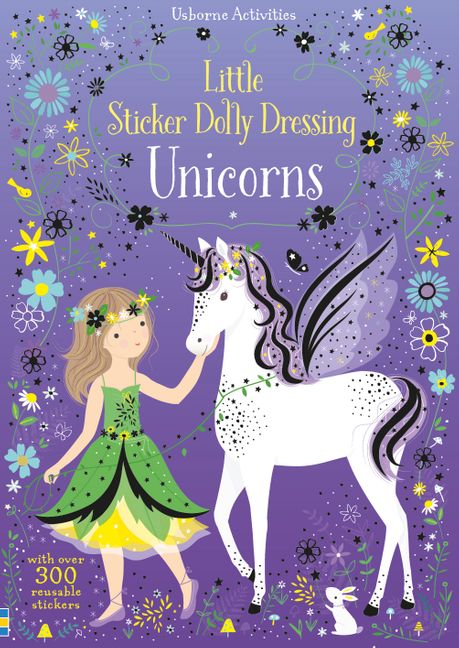 Little Sticker Dolly Dressing Unicorns Activity Book by Fiona Watt - Usborne Softcover Sticker Book for Kids, Girls Creative Play & Party Favors