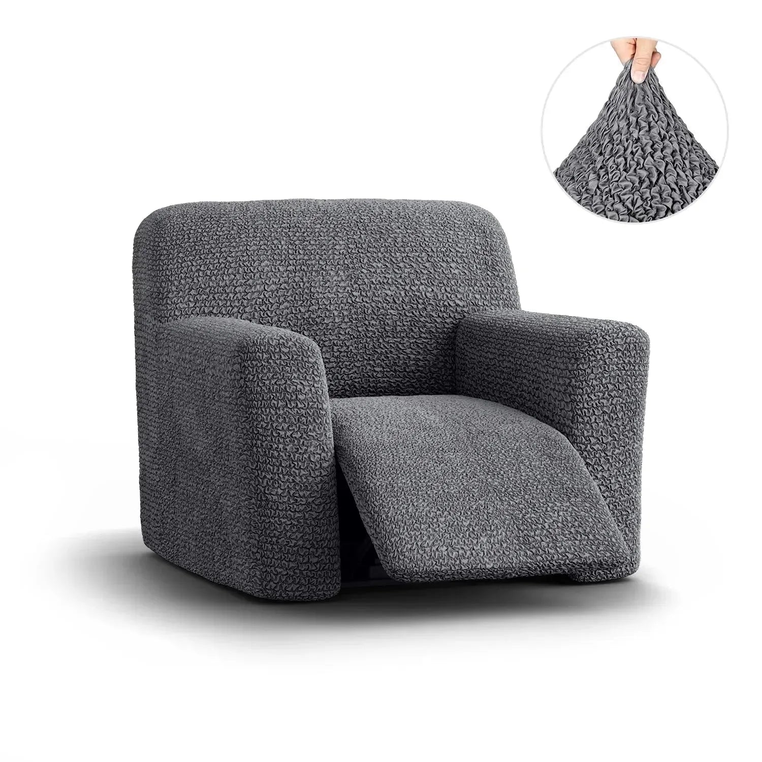 Microfiber Reclining Armchair Slipcover - Stretchable Furniture Protector for Living Room, Bedroom & Home Theater - Easy Wash Sofa Cover for Comfort & Style