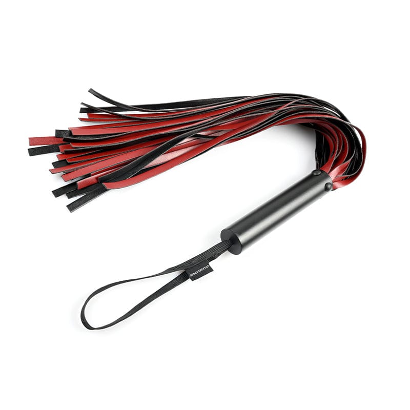 Premium Saffron Classic Flogger - 40 Strand Faux Leather BDSM Whip (23 Inches) for Sensual Play, Spanking & BDSM Scenes - Perfect for Couples & Adult Play