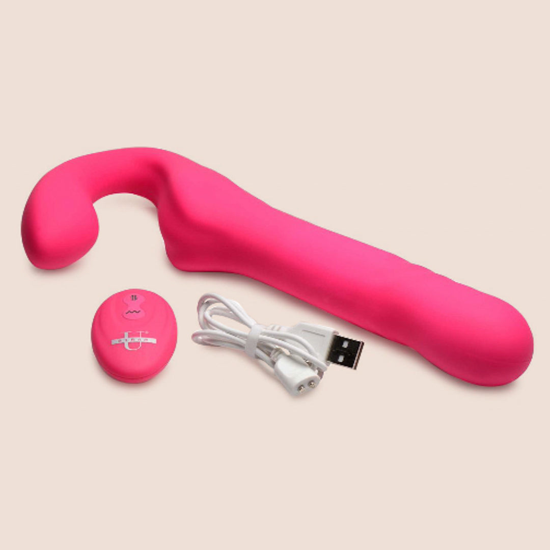 Powerful Remote Control Strapless Strap-On Dildo with Thrusting & Vibrating Functions - Perfect for Couples Play, Solo Use, and LGBTQ+ Intimate Moments
