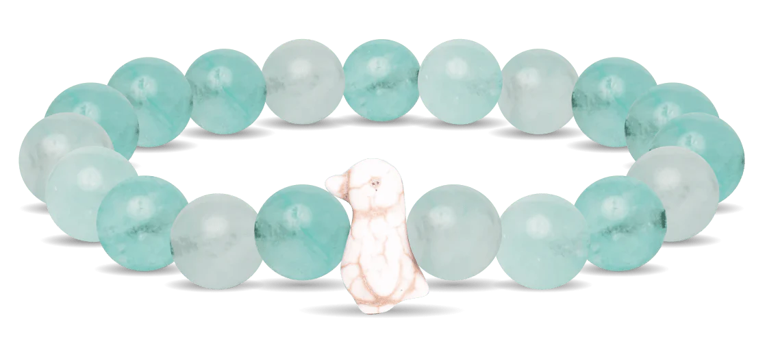 Fahlo Seafoam Penguin Tracking Bracelet - Stylish Wildlife Conservation Jewelry for Animal Lovers | Perfect for Gifts, Outdoor Adventures & Daily Wear
