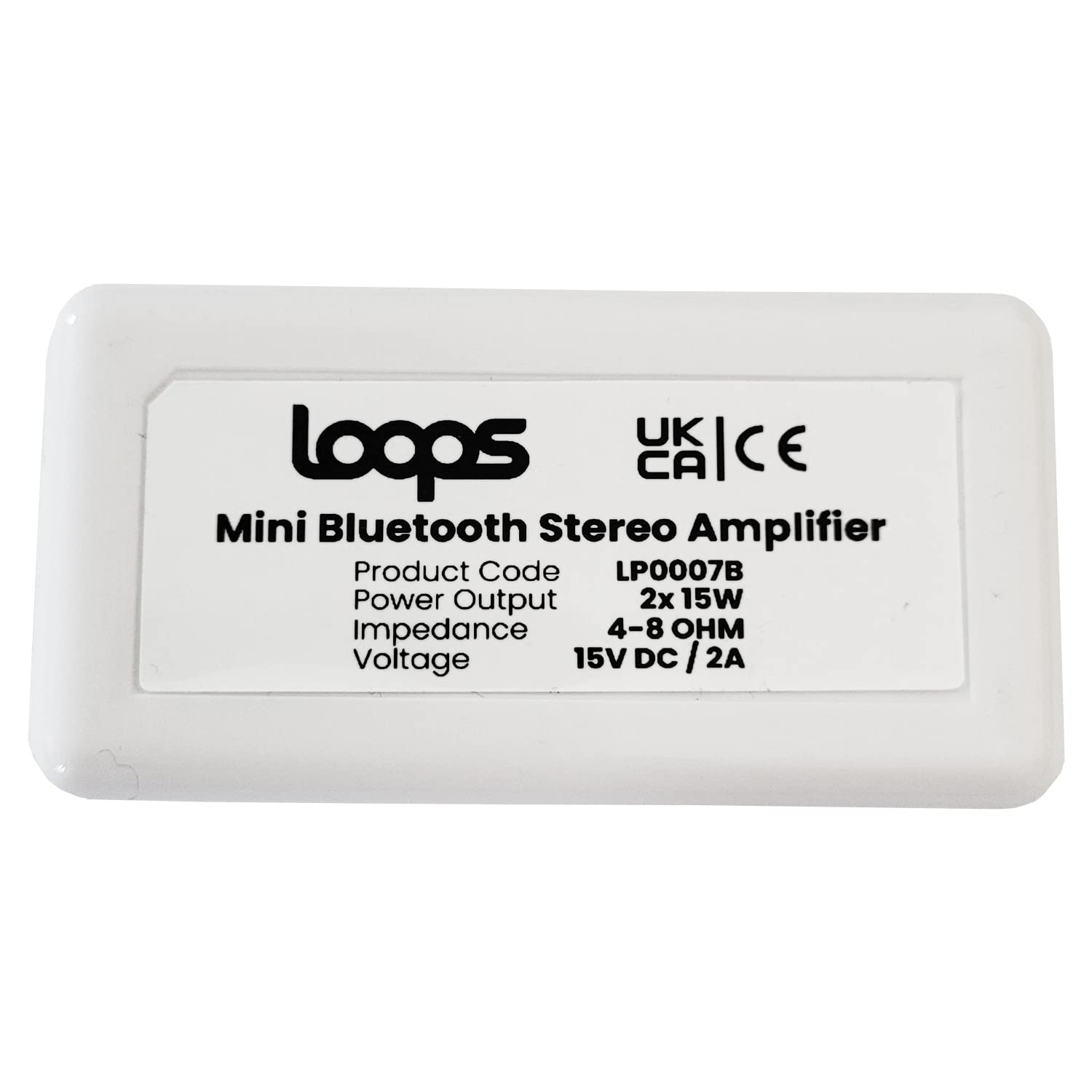 Loops Wireless Bluetooth Amplifier & 4x 60W White Wall Mounted Speaker Kit – HiFi Active Audio System for Home Theater, Streaming Music, and Background Sound | Perfect for Living Rooms, Parties, and Outdoor Entertainment