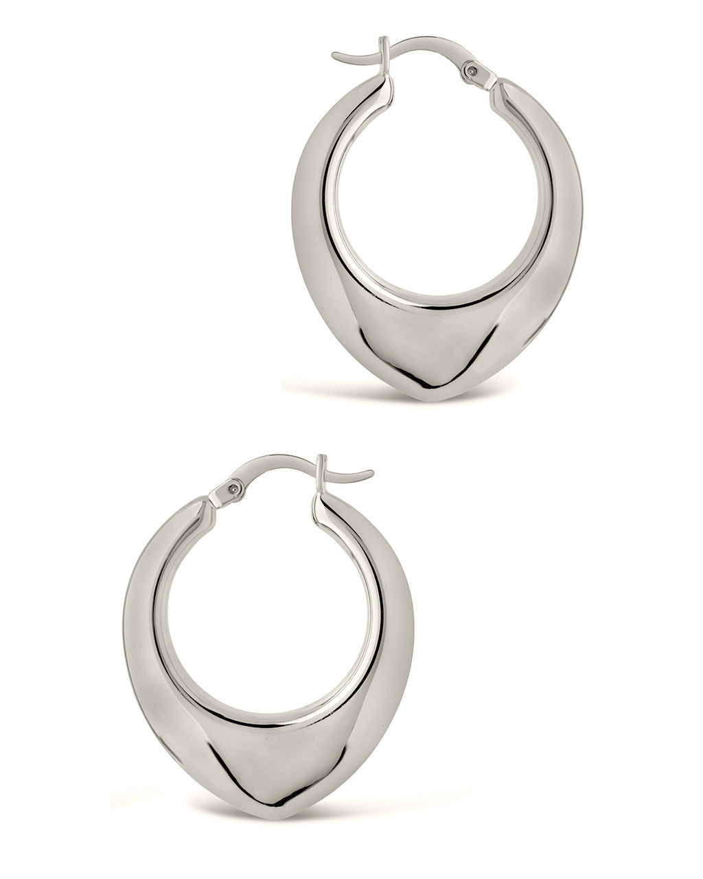 Indy Elongated Hoop Earrings - Trendy Gold Dangle Earrings for Women, Lightweight & Hypoallergenic | Perfect for Everyday Wear, Parties & Special Occasions