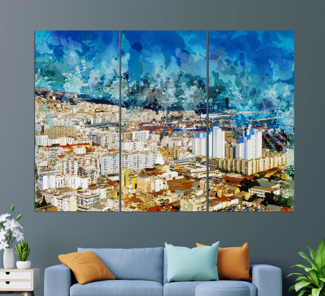 Stunning Algeria Wall Art - Premium Algiers Canvas Print & Painting for Home & Office Decor | Perfect for Living Room, Bedroom, or Gift