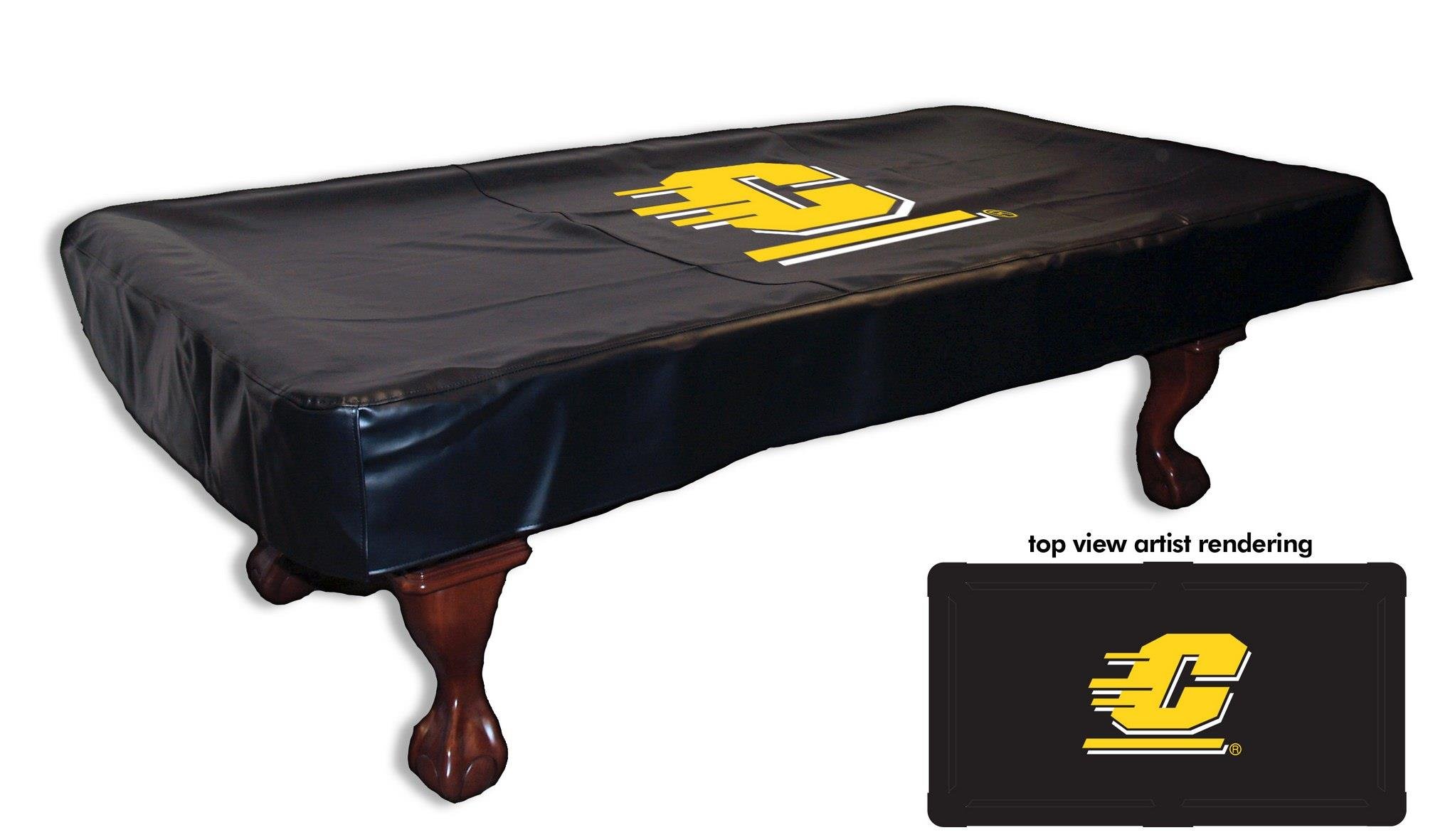 Holland Bar Stool Co. 8-Foot Central Michigan Billiard Table Cover - Waterproof Pool Table Protector for Indoor & Outdoor Use