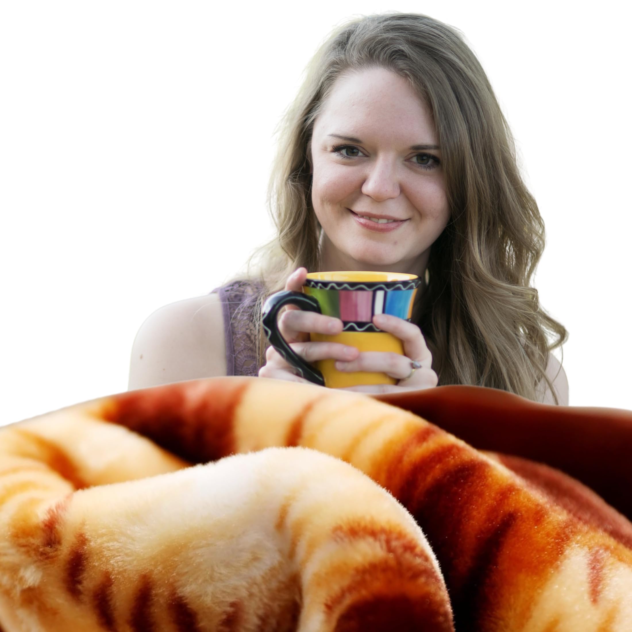 Soft Korean Mink Tiger Blanket - Queen Size Heavy Warm Throw for Bed & Couch - Cozy Animal Print Blanket for Winter, Home Decor, and Gift Giving