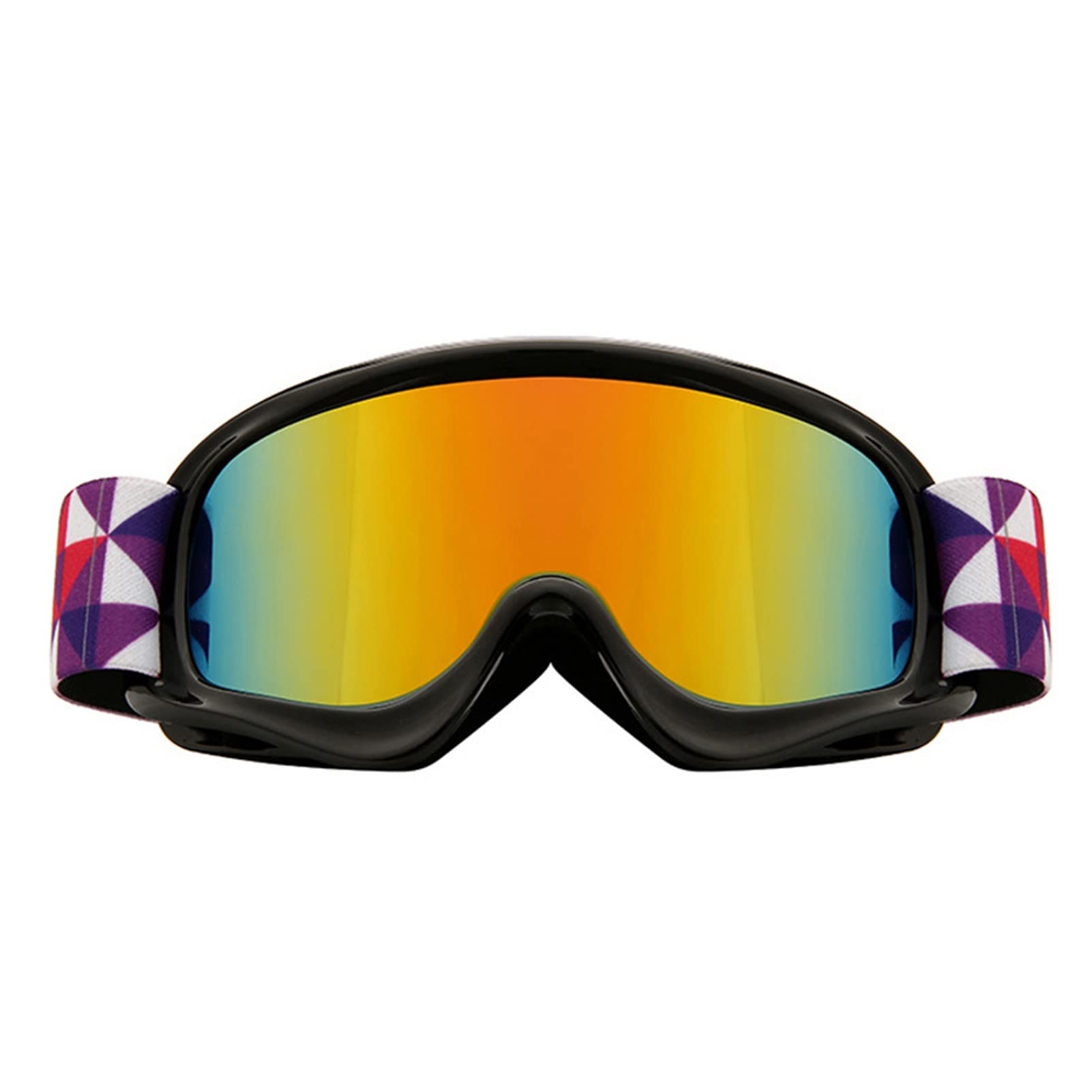 Kids Anti-Fog Ski Goggles - UV400 Windproof Snowboard Glasses for Boys & Girls - Anti-Glare Winter Sports Eyewear for Skiing & Snowboarding - Perfect for Snowy Slopes & Outdoor Winter Adventures (Black)