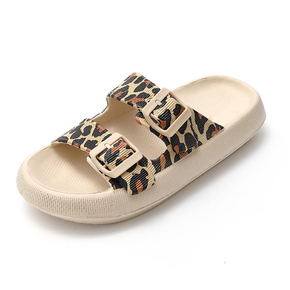 **TREEMALL Cloud Slides for Women & Men - Quick Drying, Non-Slip Buckle Sandals with Double Strap - Comfortable Open Toe Pillow Sandals for Beach, Pool & Home Use**