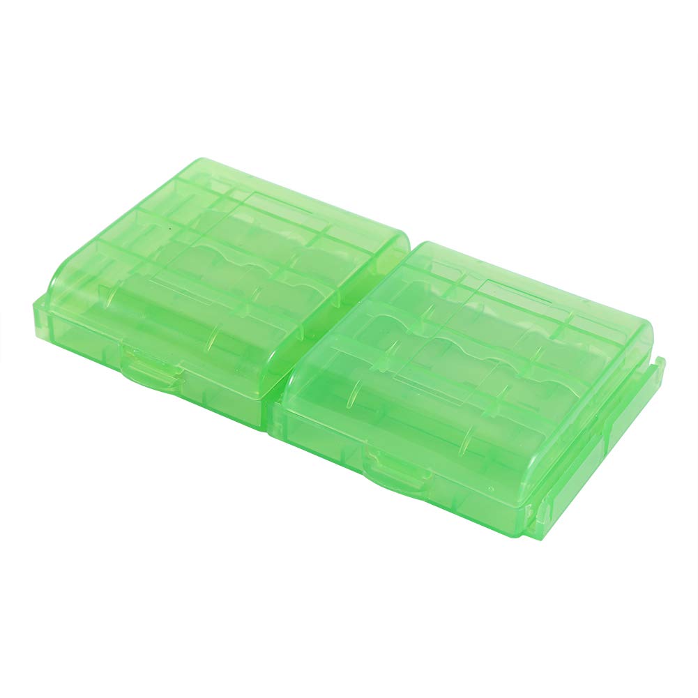 5 Colors AA AAA Battery Storage Box - Transparent Plastic Organizer Case for AA AAA Batteries - Perfect for Home, Office, and Travel Organization