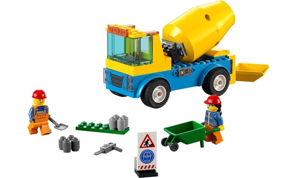 LEGO City Great Vehicles Cement Mixer Truck 60325 Building Toy Set - 85 Pieces STEM Learning Construction Toy for Kids Ages 4+ | Perfect for Preschoolers, Boys & Girls | Creative Play, Birthday Gifts & Educational Activities