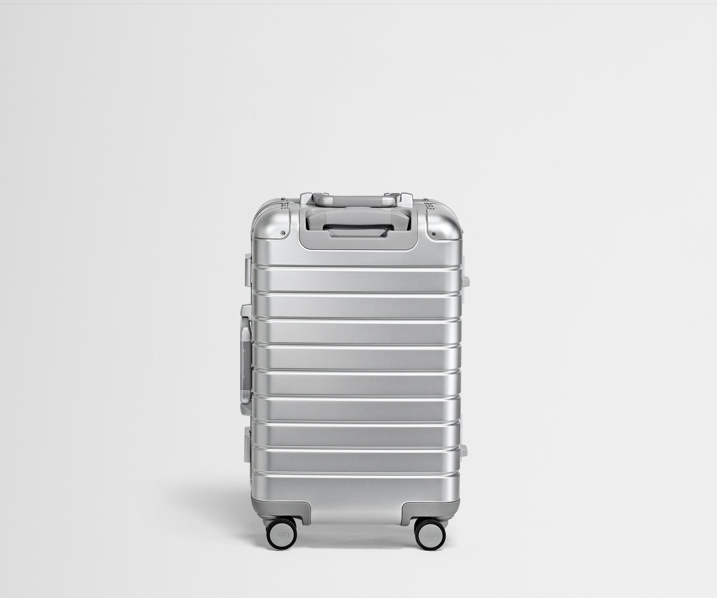 Premium Aluminum Carry-On Luggage in Silver - Lightweight & Durable Suitcase for Business Travel & Weekend Getaways