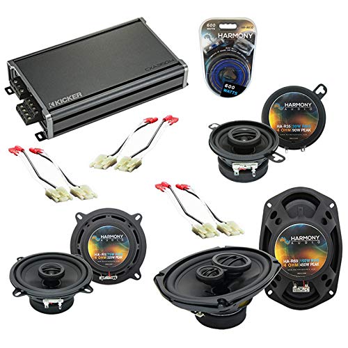 Harmony Audio OEM Replacement Speakers & CXA360.4 Amp Bundle - Compatible with 1988-1993 Oldsmobile Toronado - Premium Car Audio Upgrade for Enhanced Sound Quality (Perfect for Road Trips & Music Lovers)