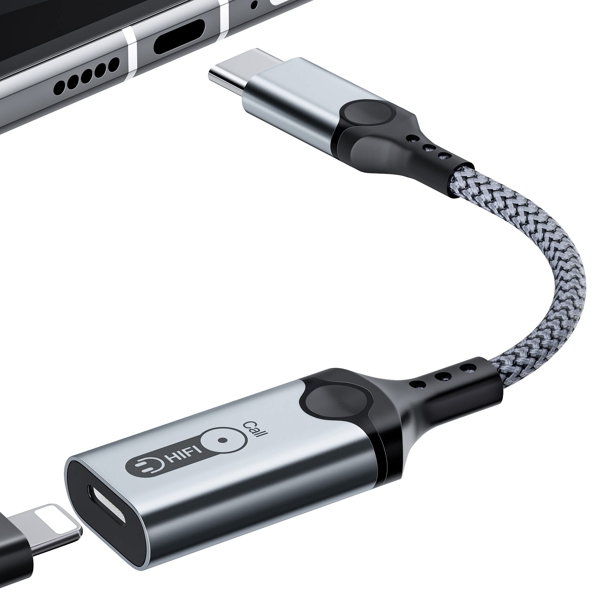 USB C to Lightning Audio Adapter for iPhone 15/16 Pro Max, iPad Pro, iPad 10, iPad Air 5/4 & Mini 6 - 3.5mm Headphone Jack Converter for MacBook Pro - No Charging Support - Perfect for Music, Gaming & Hands-Free Calls
